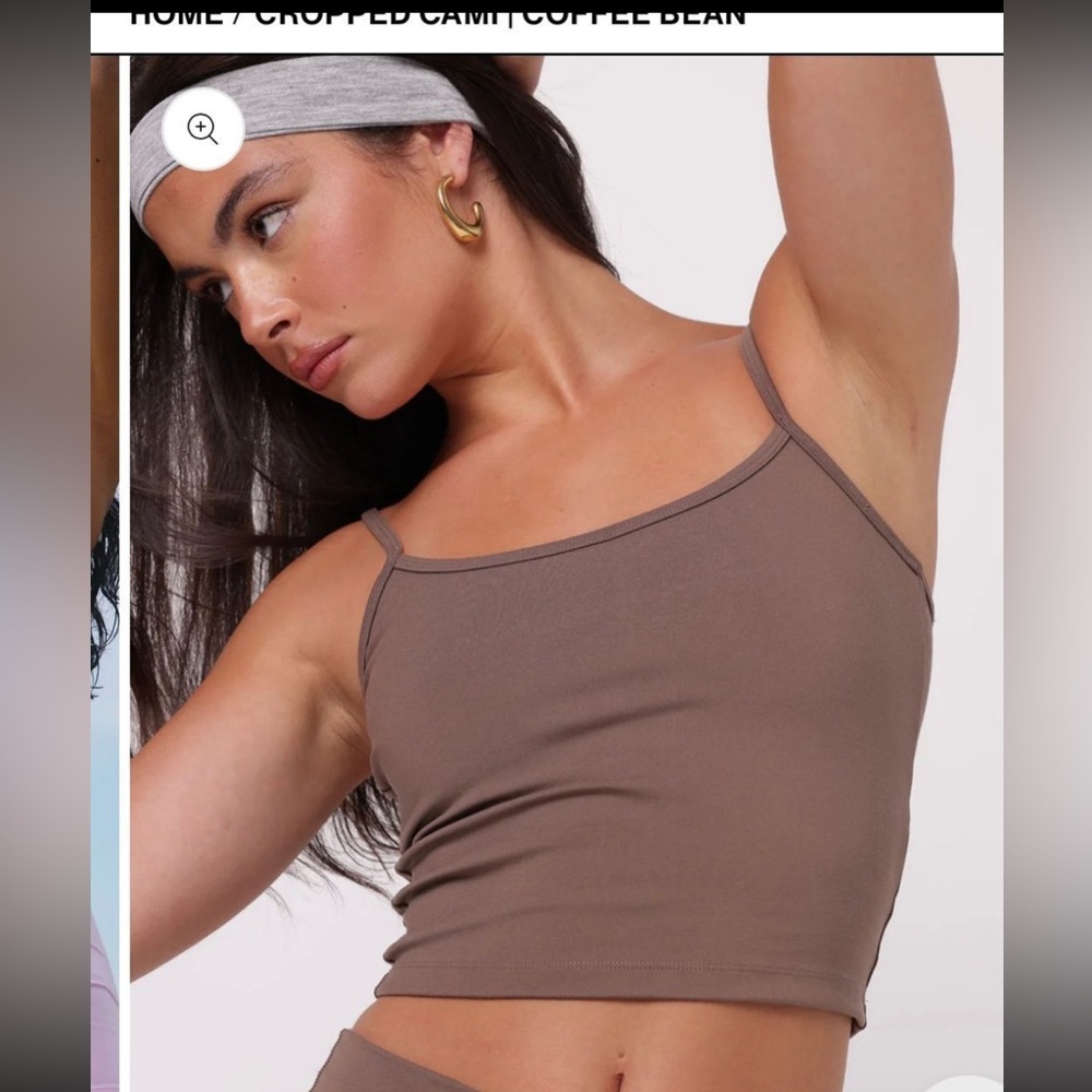 NWT Saski cropped cami coffee bean small